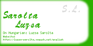 sarolta luzsa business card